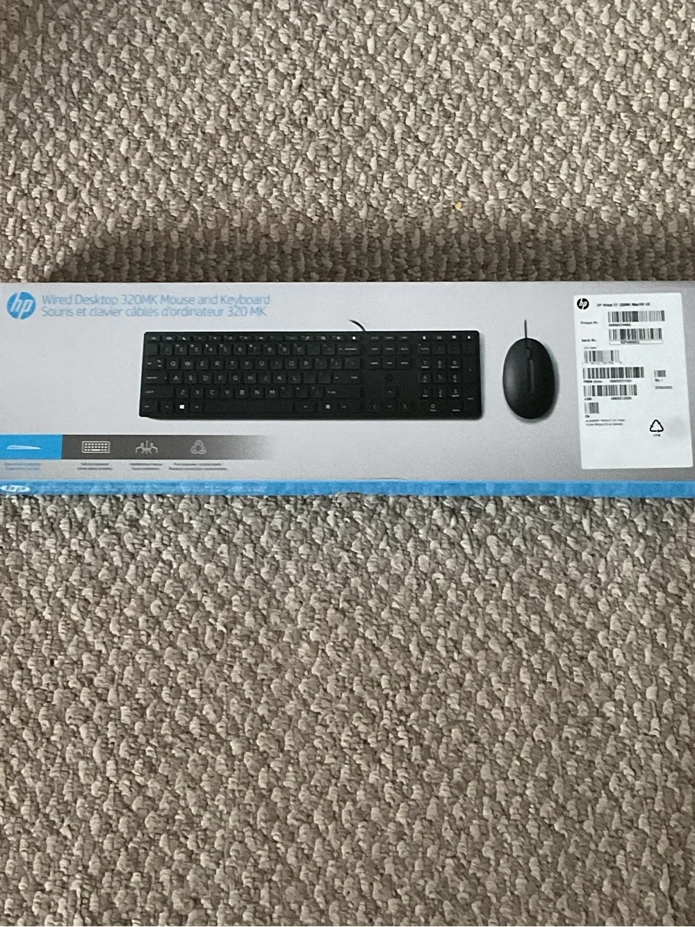 HP Wired Desktop Keyboard and Mouse Combo - Black